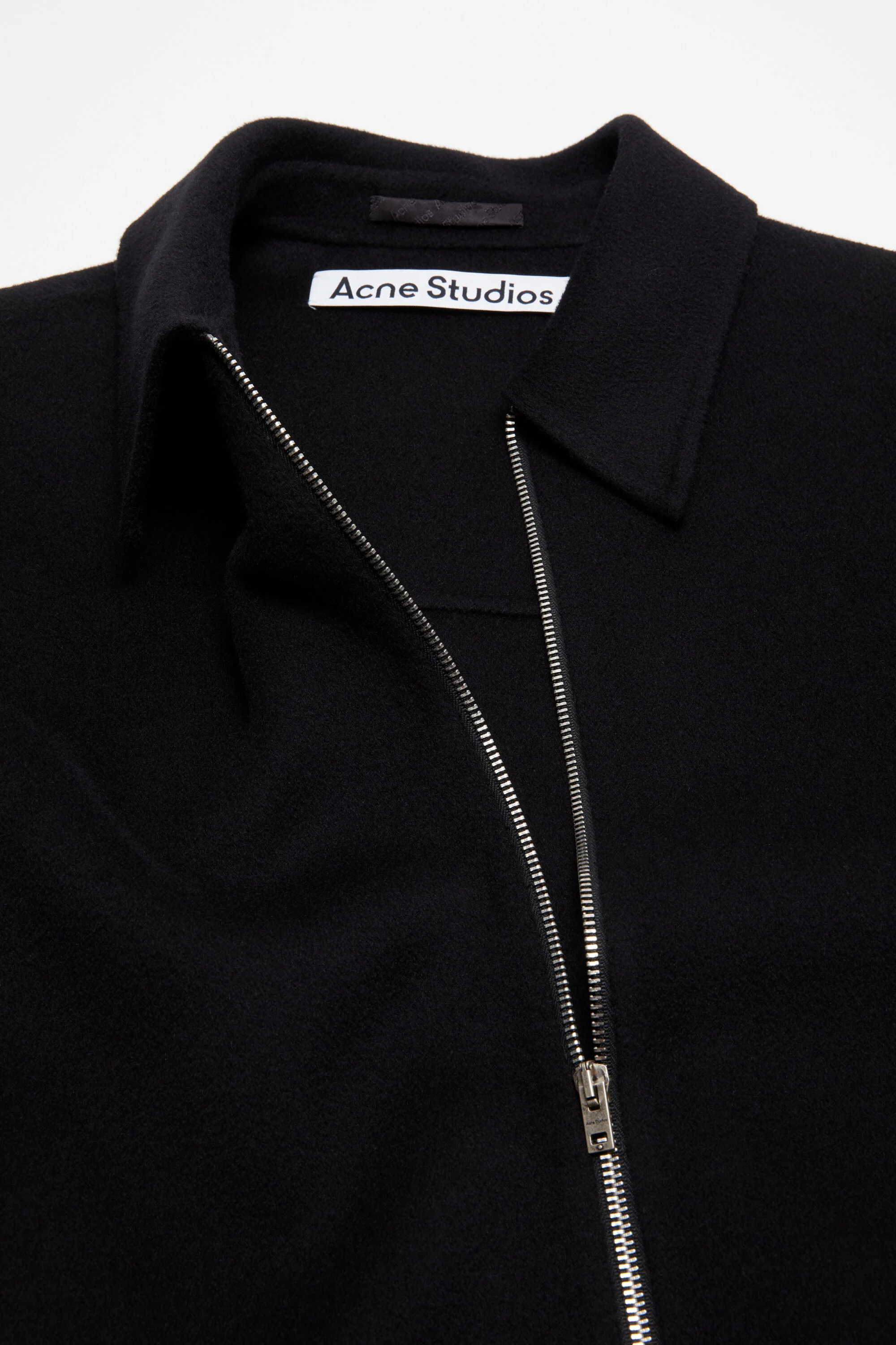 Wool zipper jacket - Black - 5