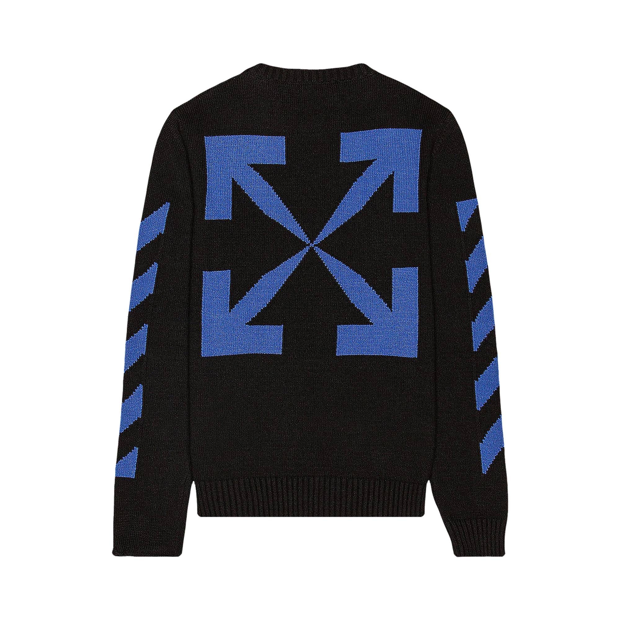 Off-White Diag Knit Crewneck 'Black/Blue' - 2