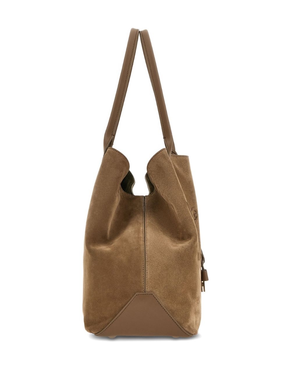 Address suede tote bag - 4