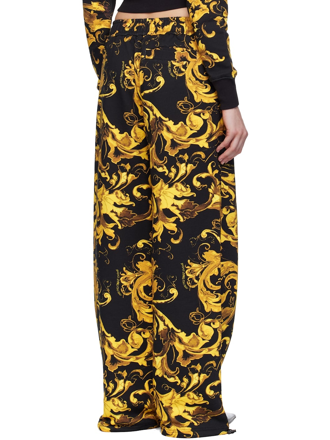 Black & Gold Barocco Lounge Pants - 3
