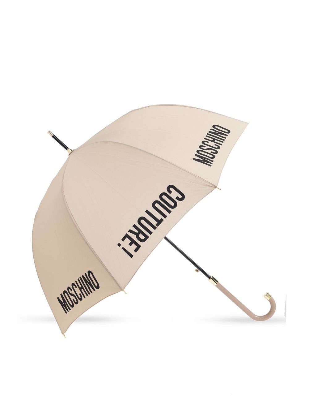 logo-print crook-handle umbrella - 2