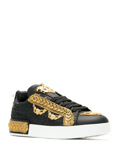 Dolce & Gabbana embellished lace-up sneakers outlook