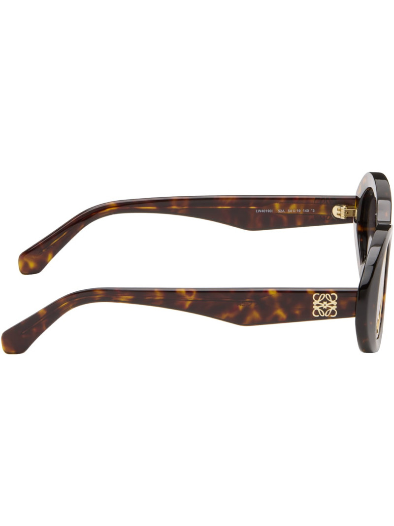 Loewe Brown Mini Anagram Oval Sunglasses outlook