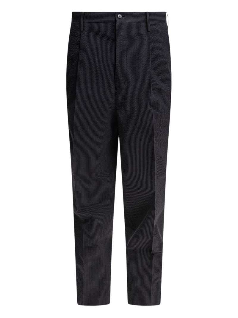 pleated pinstripe trousers 1