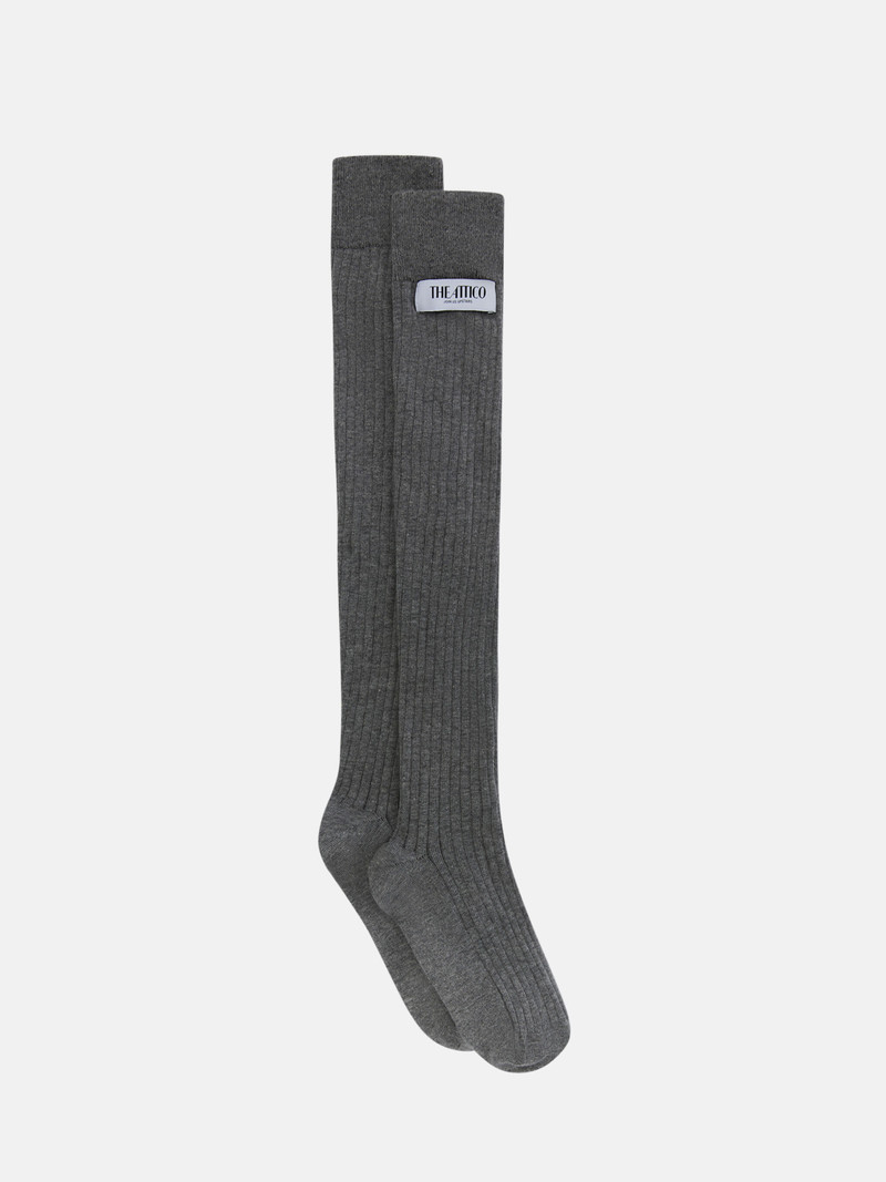 MELANGE GREY SOCKS 1