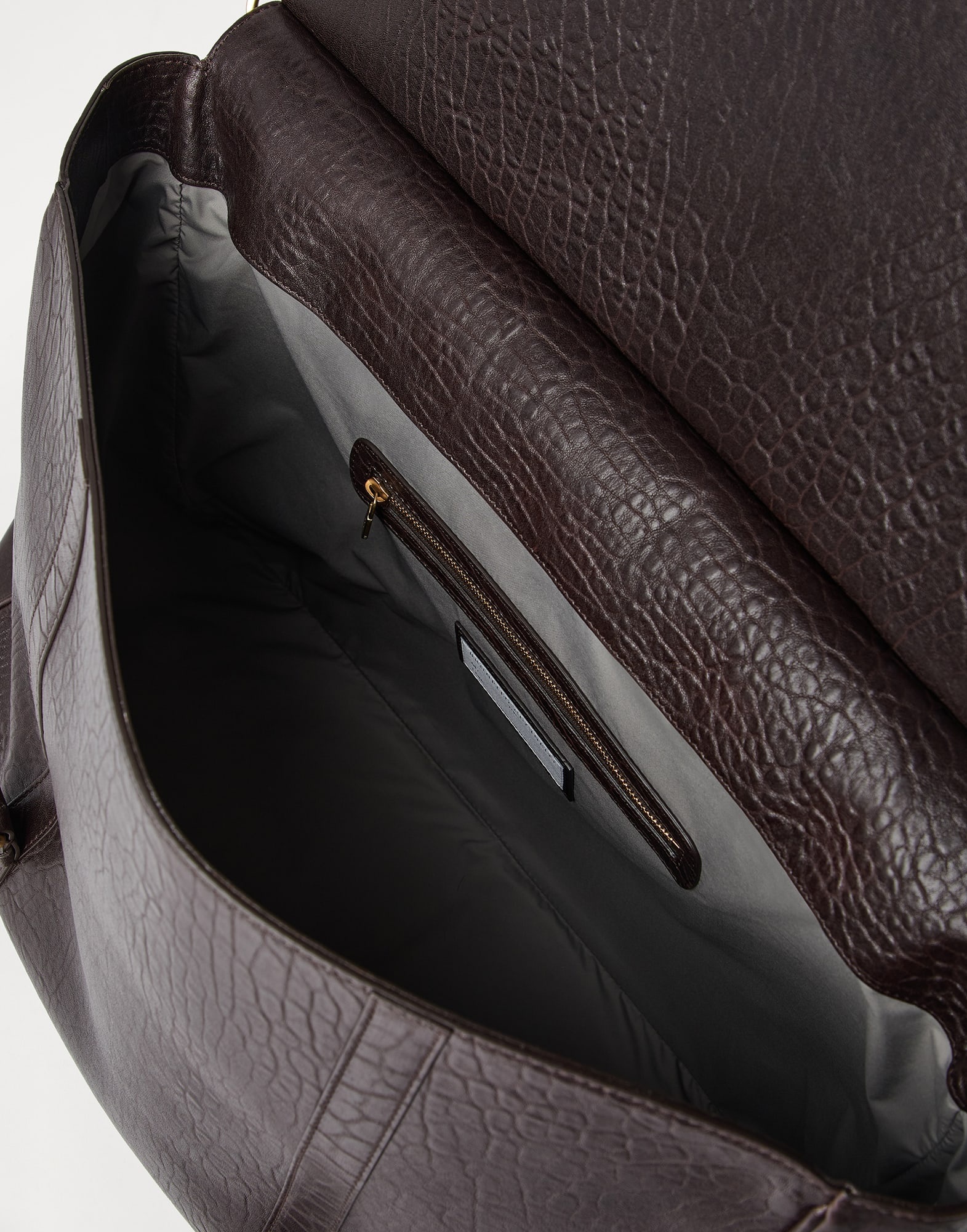 Textured grain calfskin casual briefcase - 5