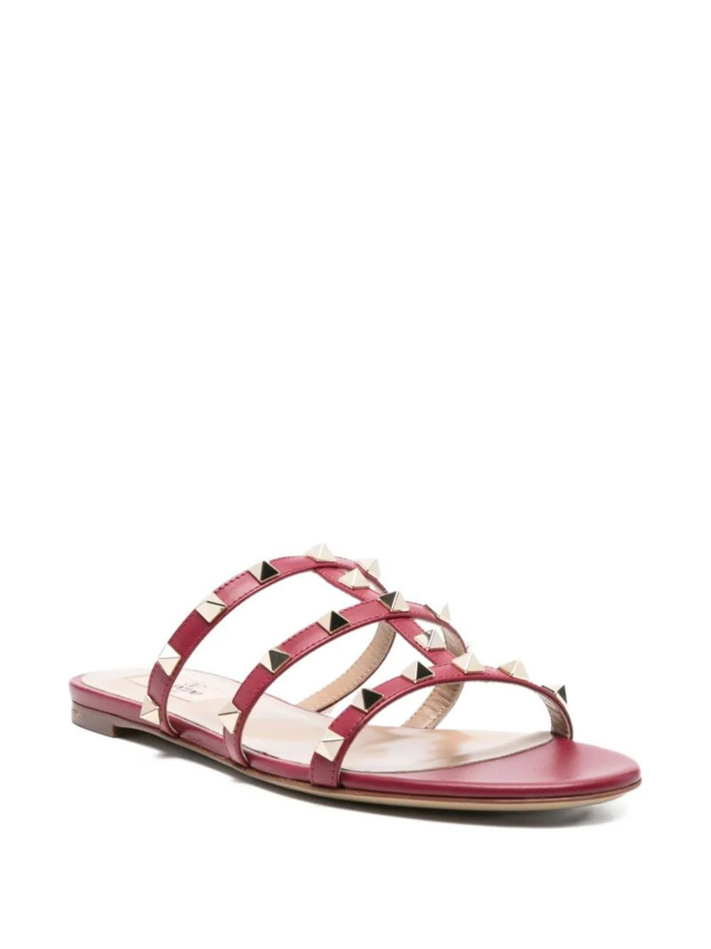 Valentino Rockstud-embellished flat sandals outlook