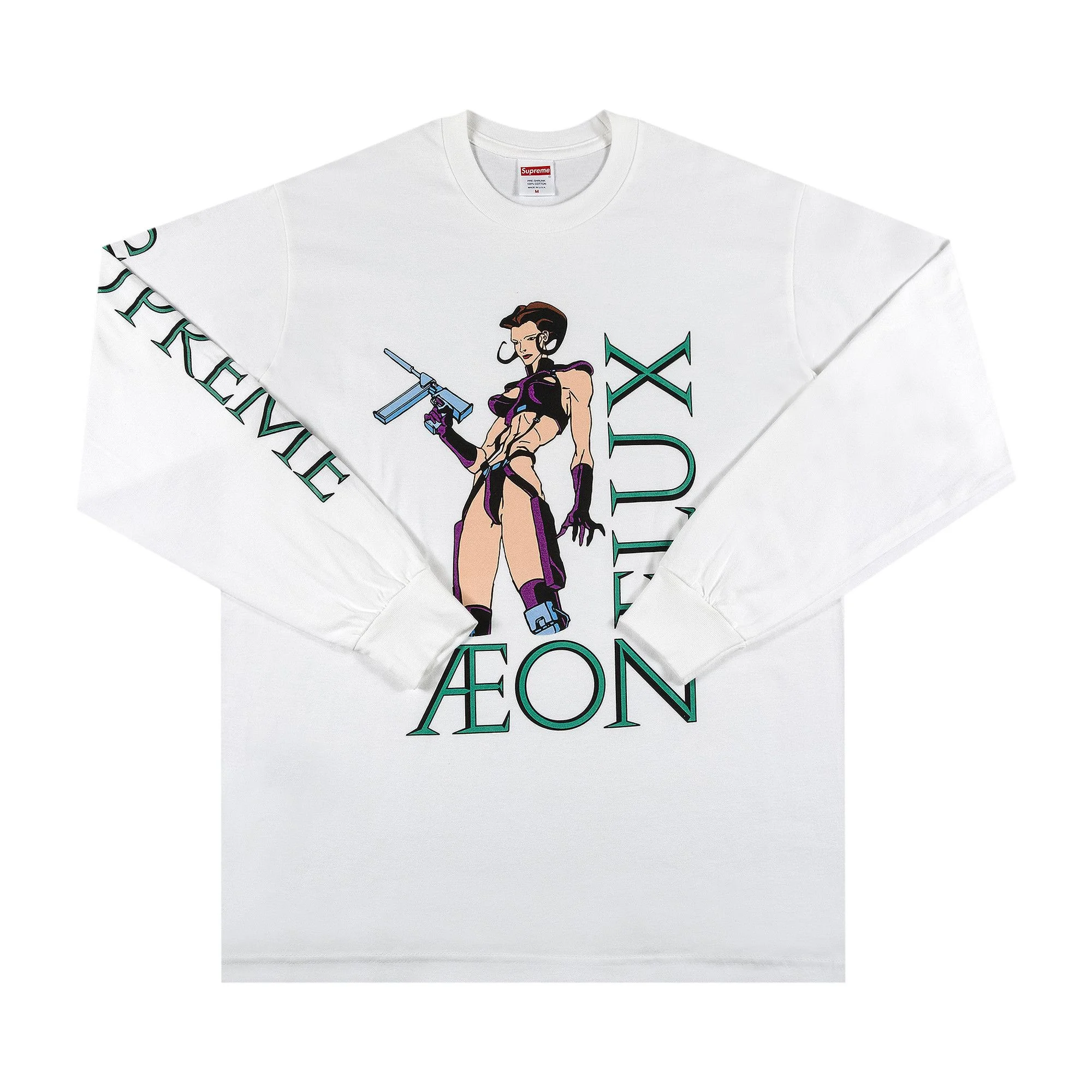 Supreme Aeon Flux Long-Sleeve Tee 'White' - 1