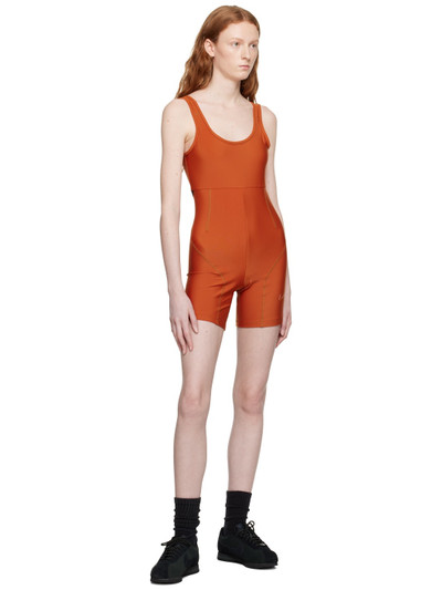 Nike Orange Paneled One-Piece Swimsuit outlook