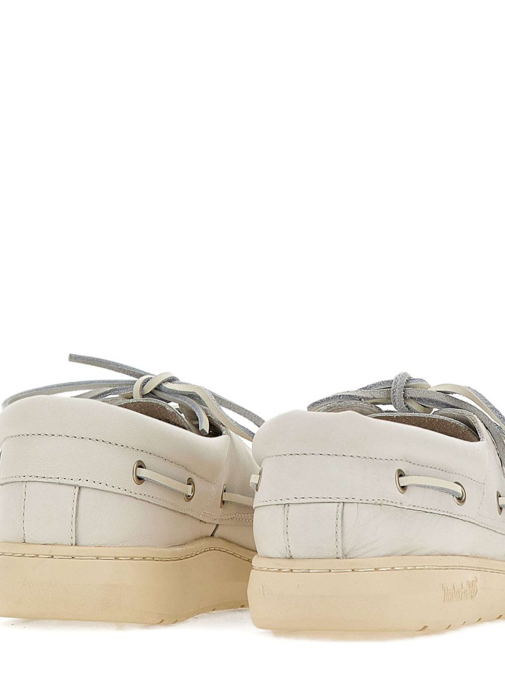 leather lace-up boat shoes - 5
