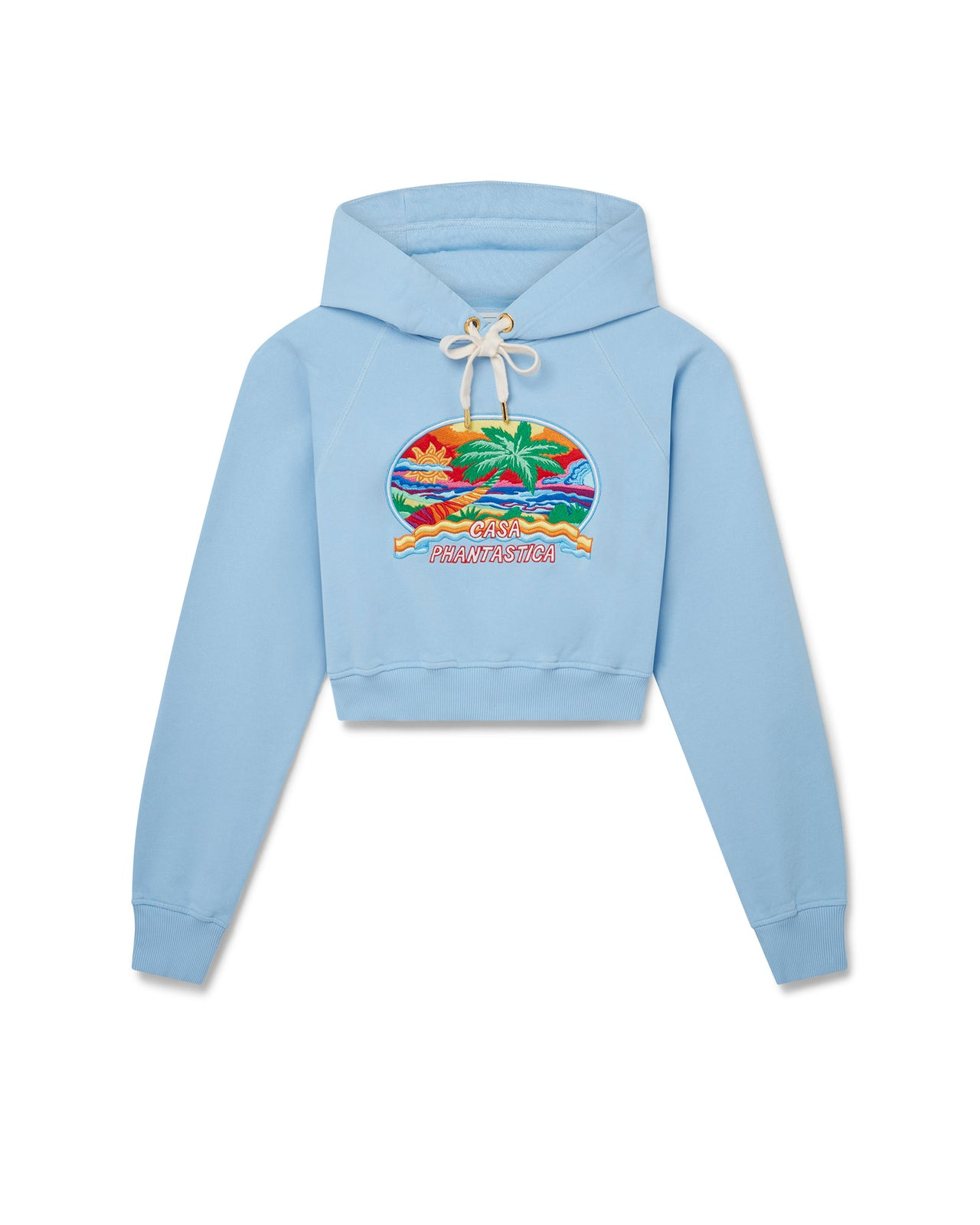 Jeu De Tennis Embroidered Cropped Hoodie - 1