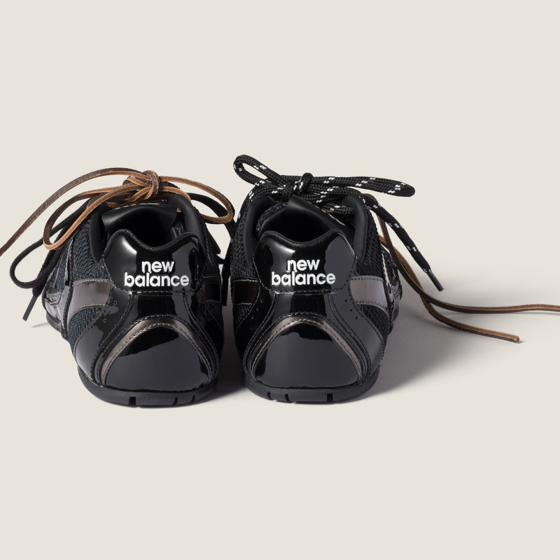 New Balance X Miu Miu 530 SL patent leather and mesh sneakers 3
