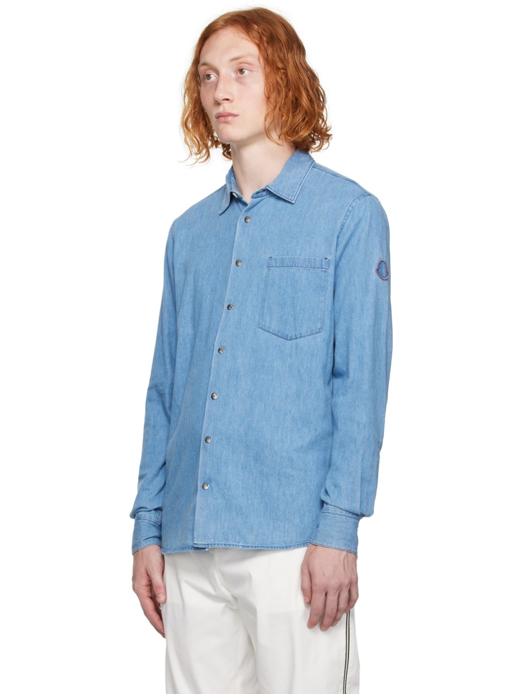Blue Press-Stud Shirt - 4