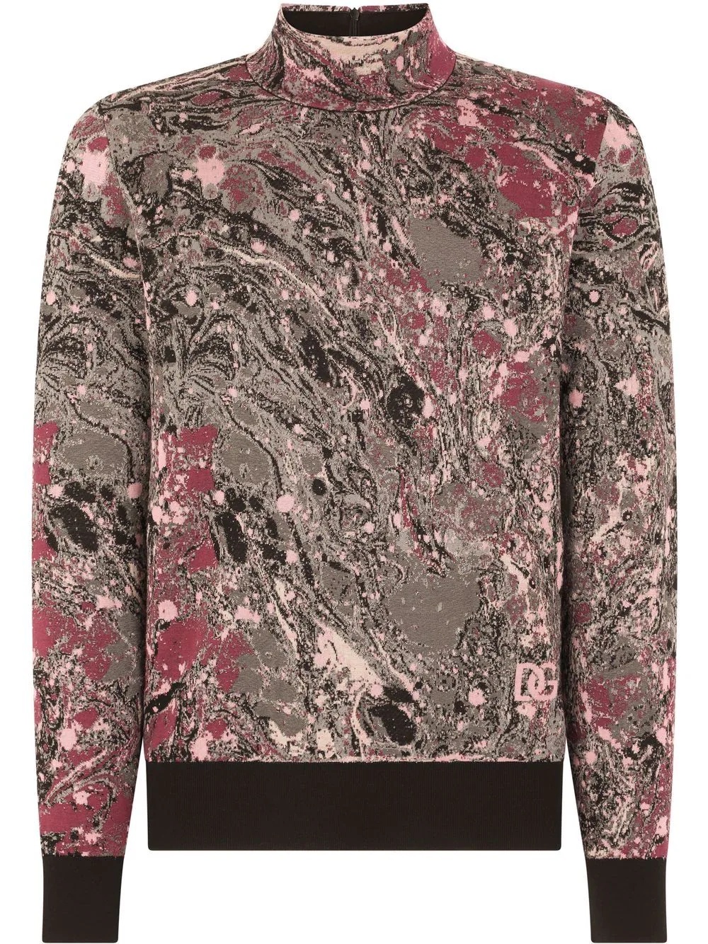 graphic-print mock-neck sweatshirt - 1