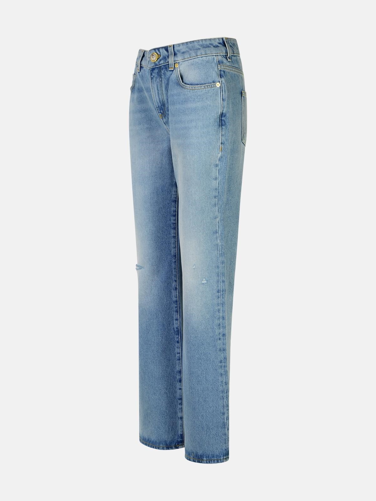 LIGHT BLUE COTTON JEANS - 2