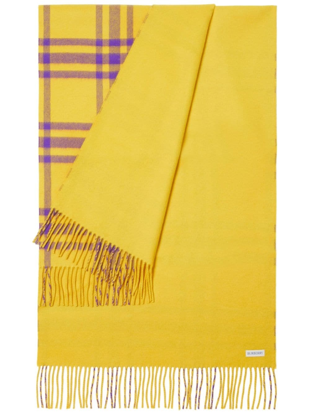 check-print cashmere scarf - 1