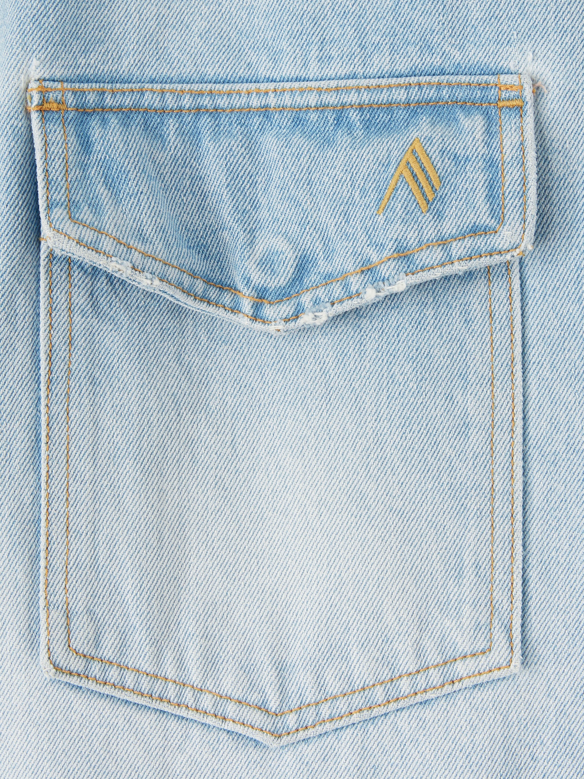 SKY BLUE SHORT COAT - 4