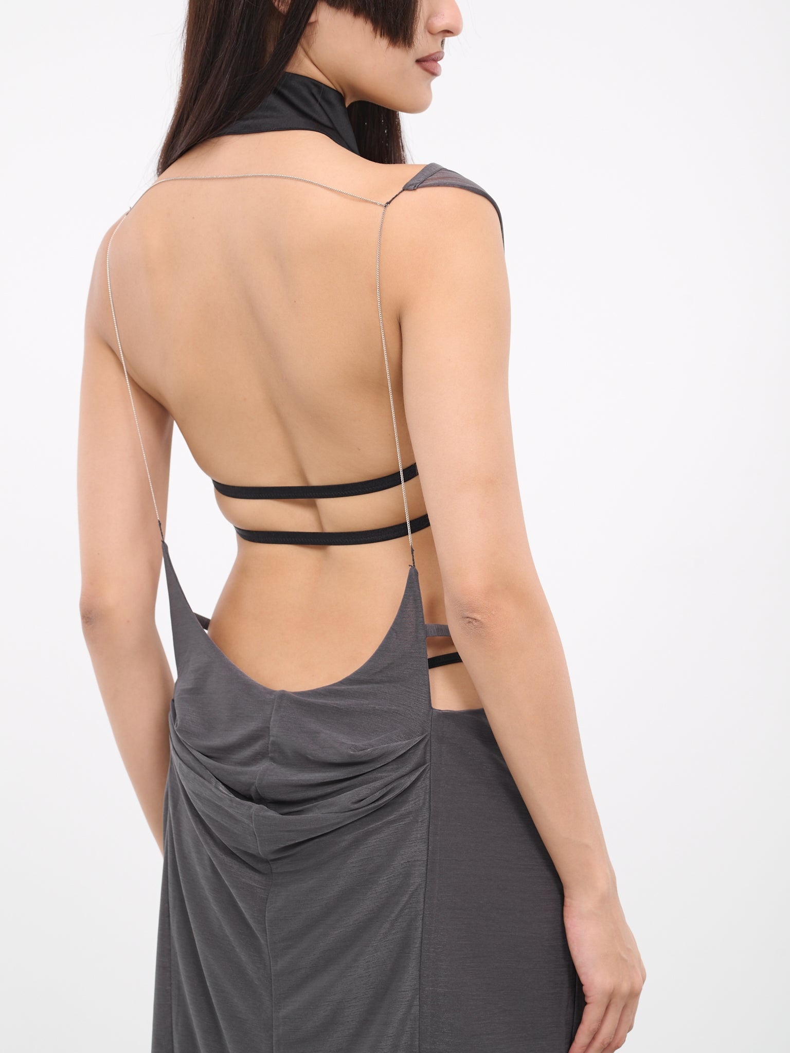 Draped Strap Dress - 5