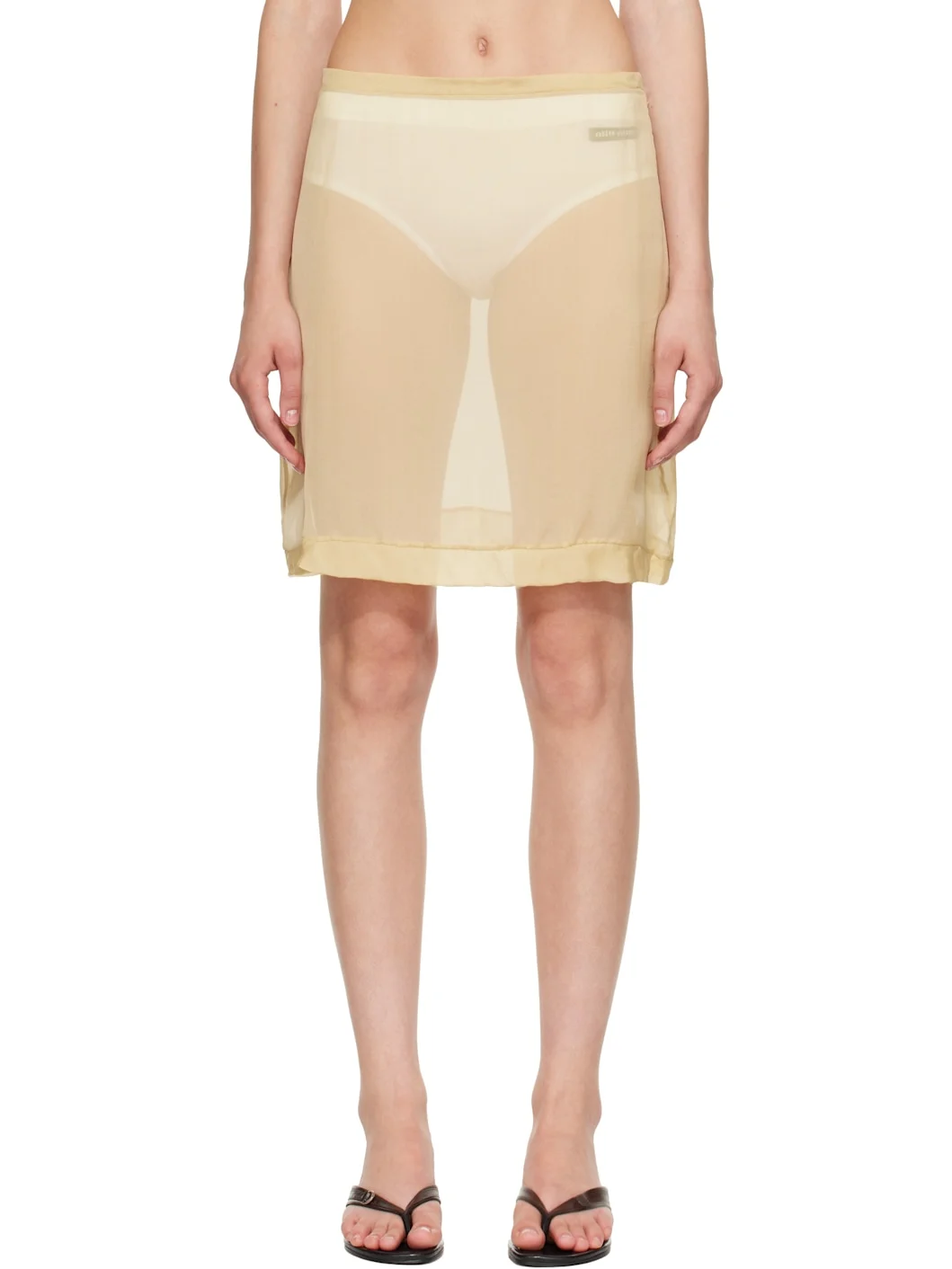Beige Enos Miniskirt - 1