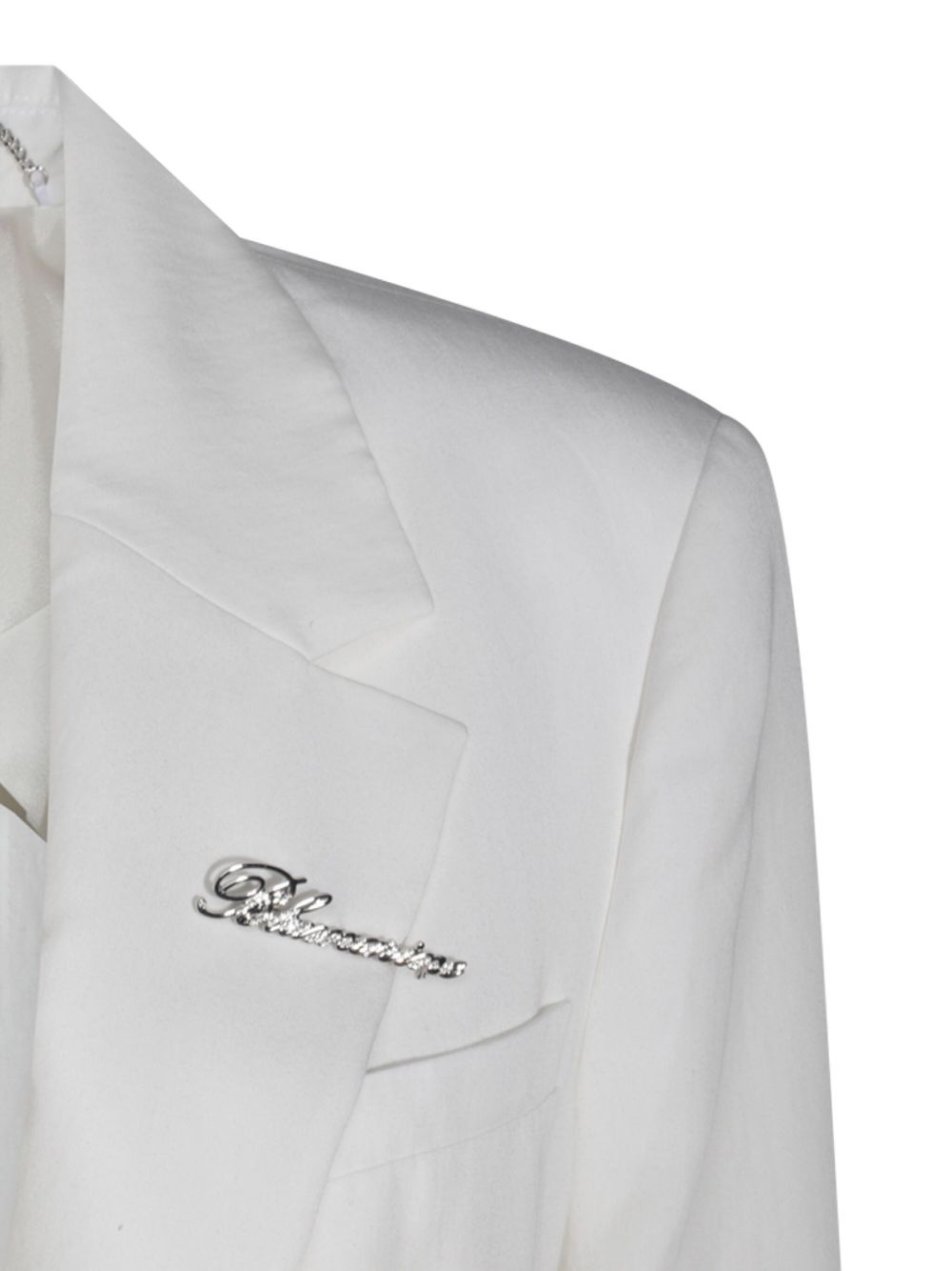 logo-lettering single-breasted blazer - 3