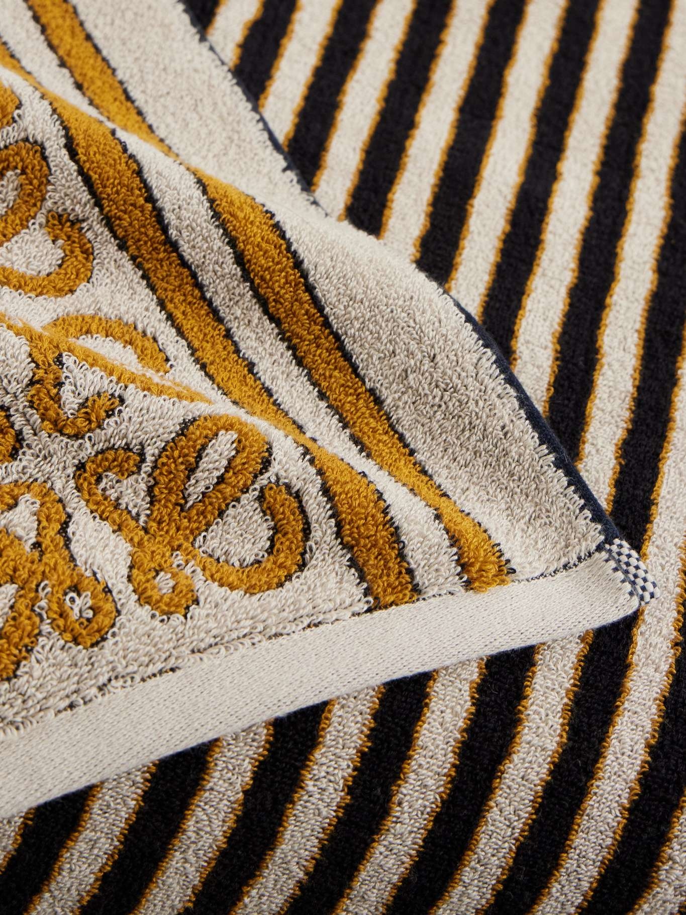 + Paula's Ibiza Anagram striped cotton-terry jacquard towel - 3