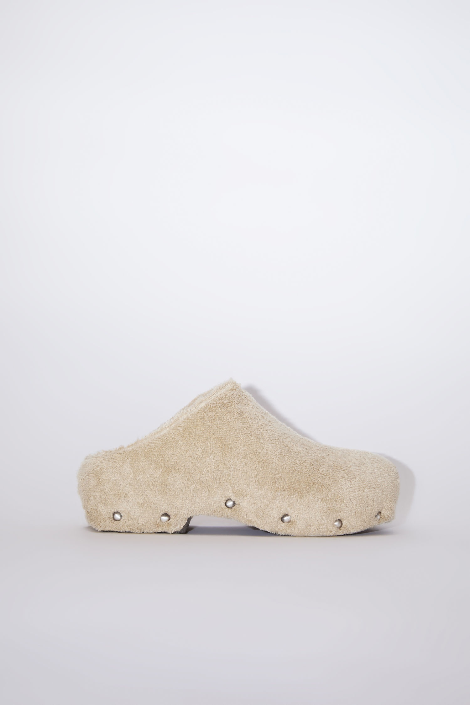 Towel tweed clogs - Beige - 1