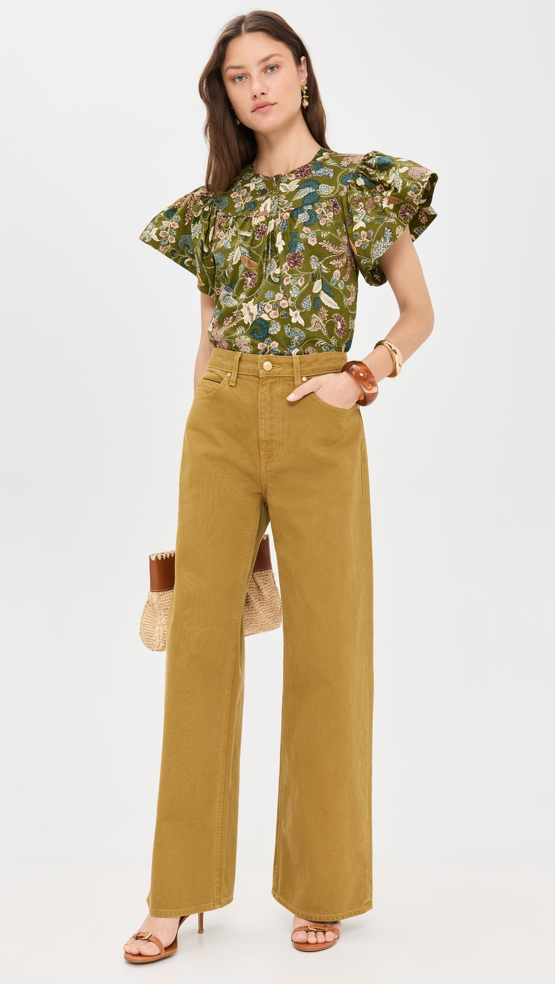 Perline Flutter Sleeve Blouse - 4