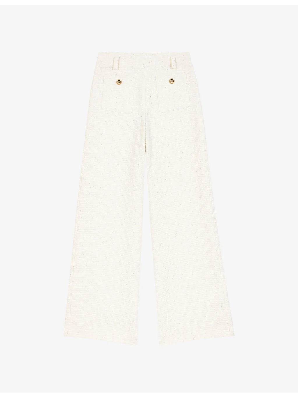 Straight-Leg High-Rise Tweed Cotton-Blend Trousers - 1