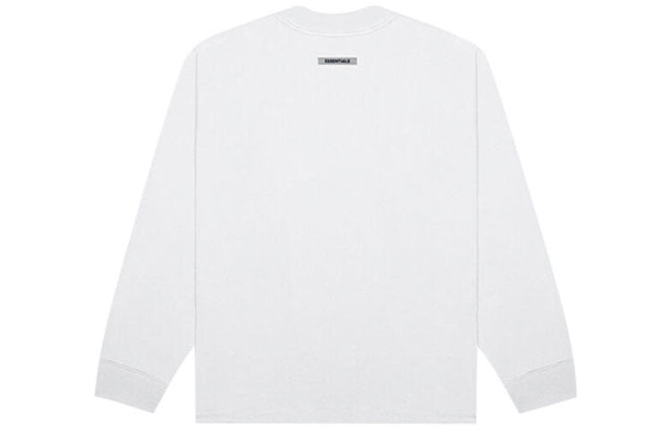 Fear of God Essentials SS20 3D Silicon Applique Boxy Long Sleeve White Logo Tee FOG-SS20-293 - 2