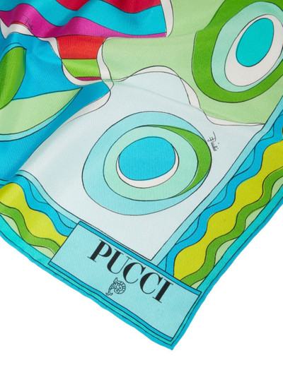 PUCCI Bersaglio-print silk scarf outlook