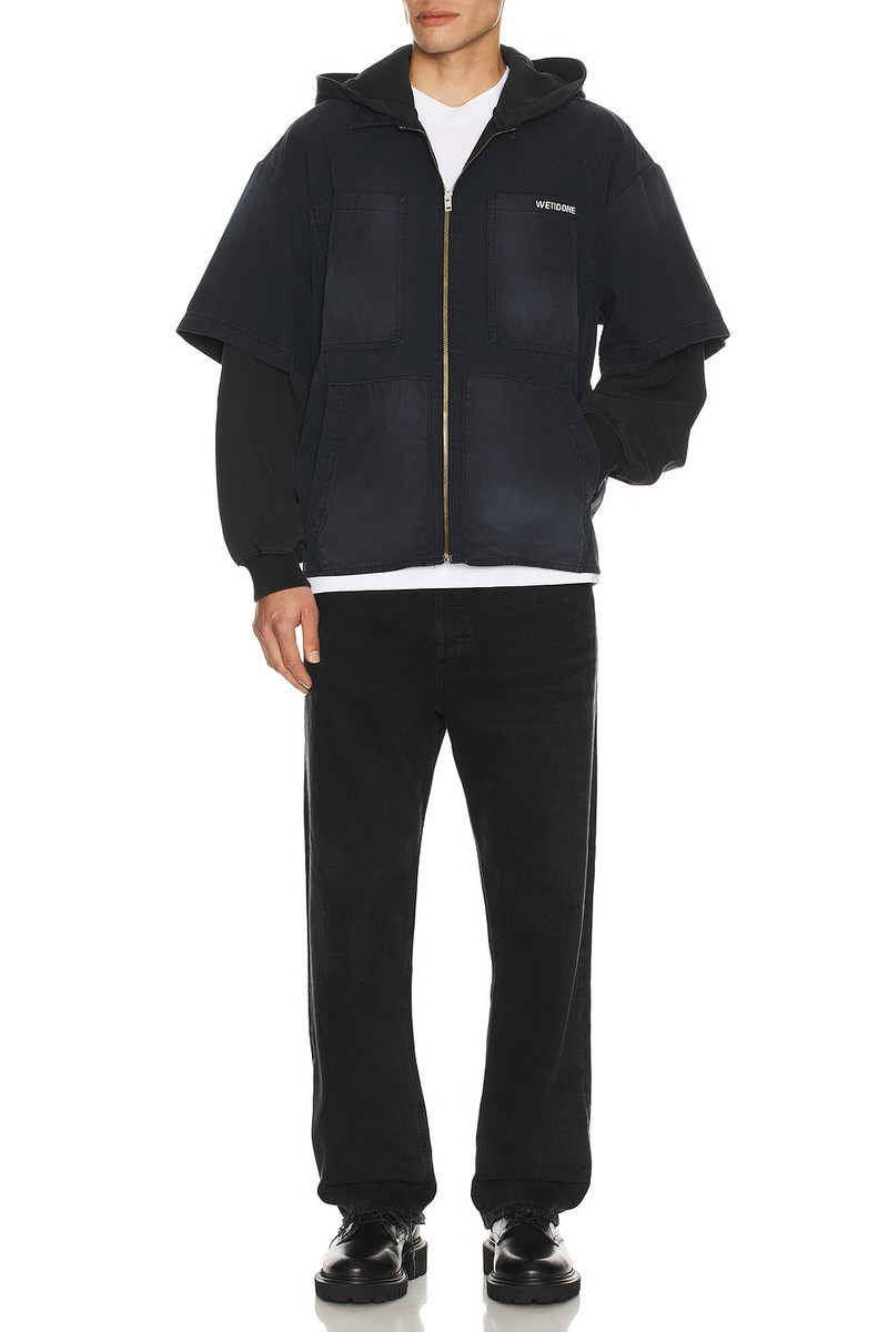 We11done Faded Layered Hoodie Jacket outlook