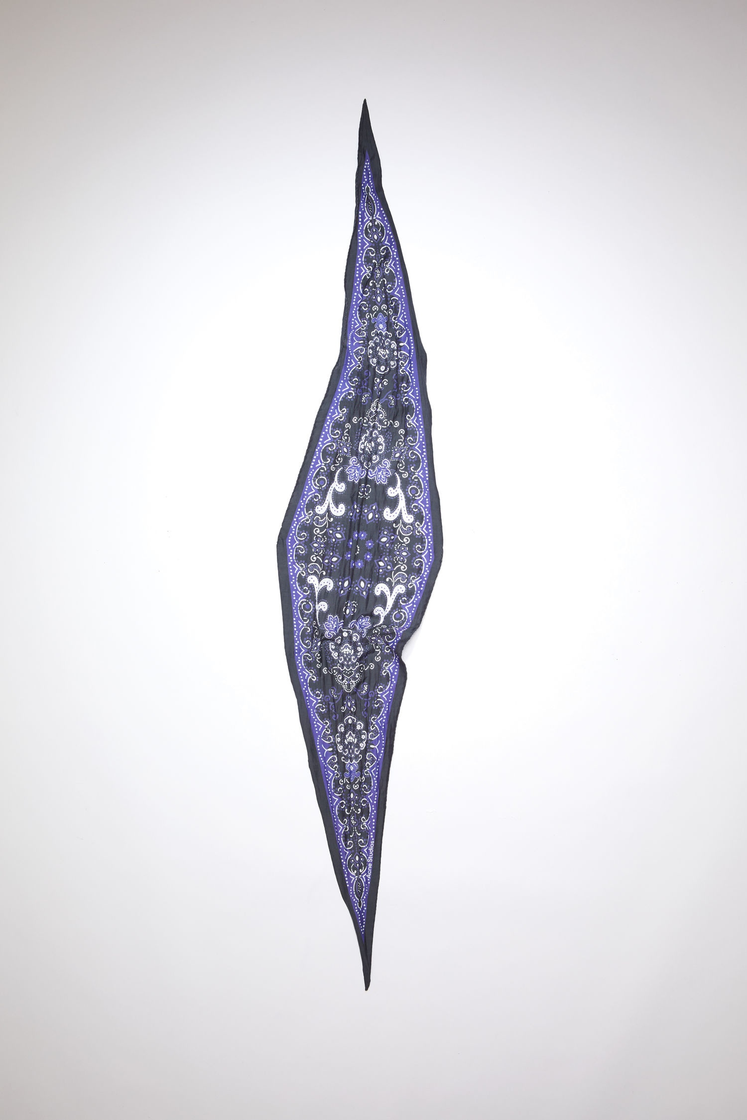 Paisley scarf - Black/blue - 1