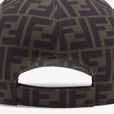 FENDI Green canvas baseball cap outlook