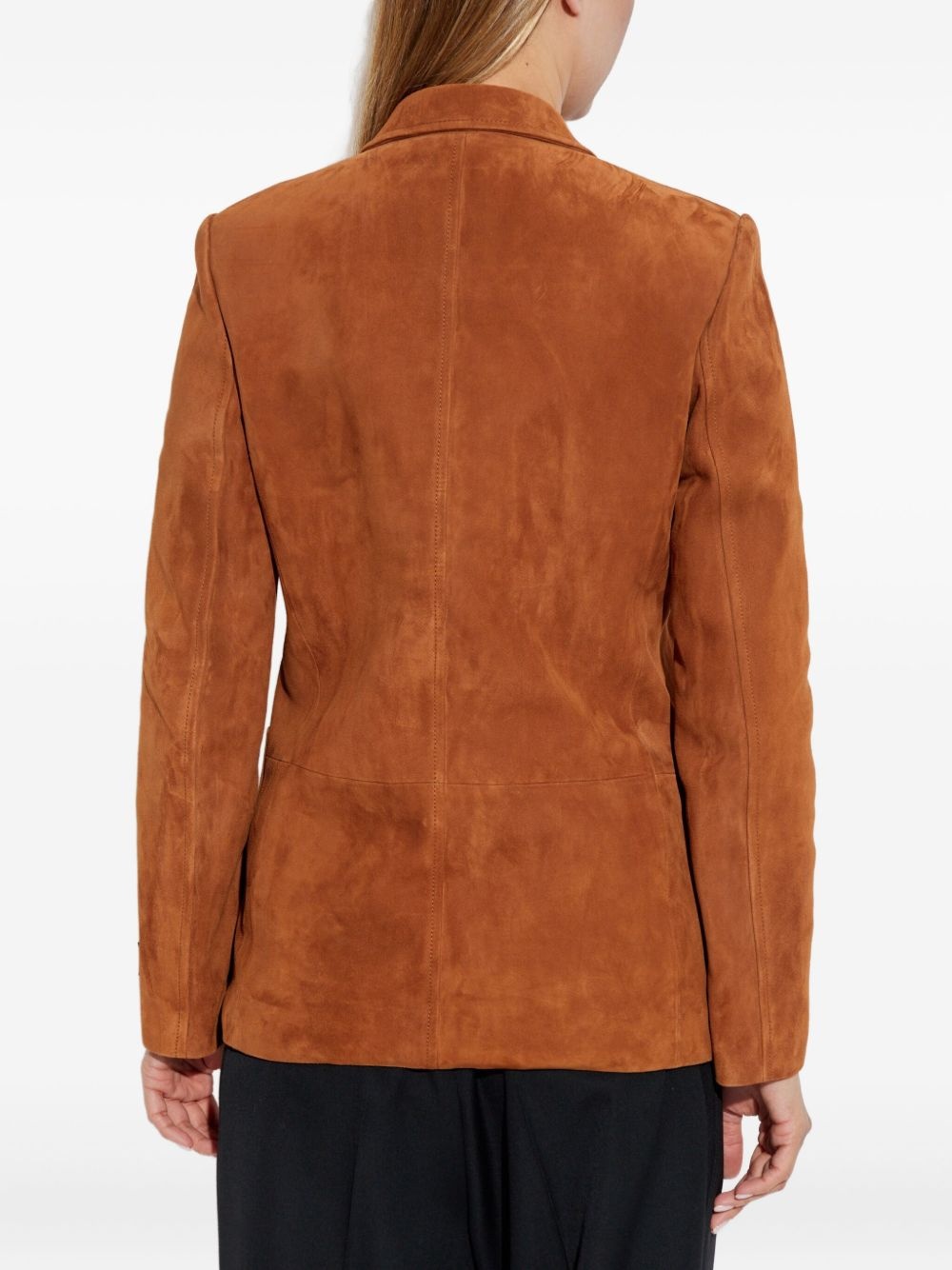 suede blazer - 4