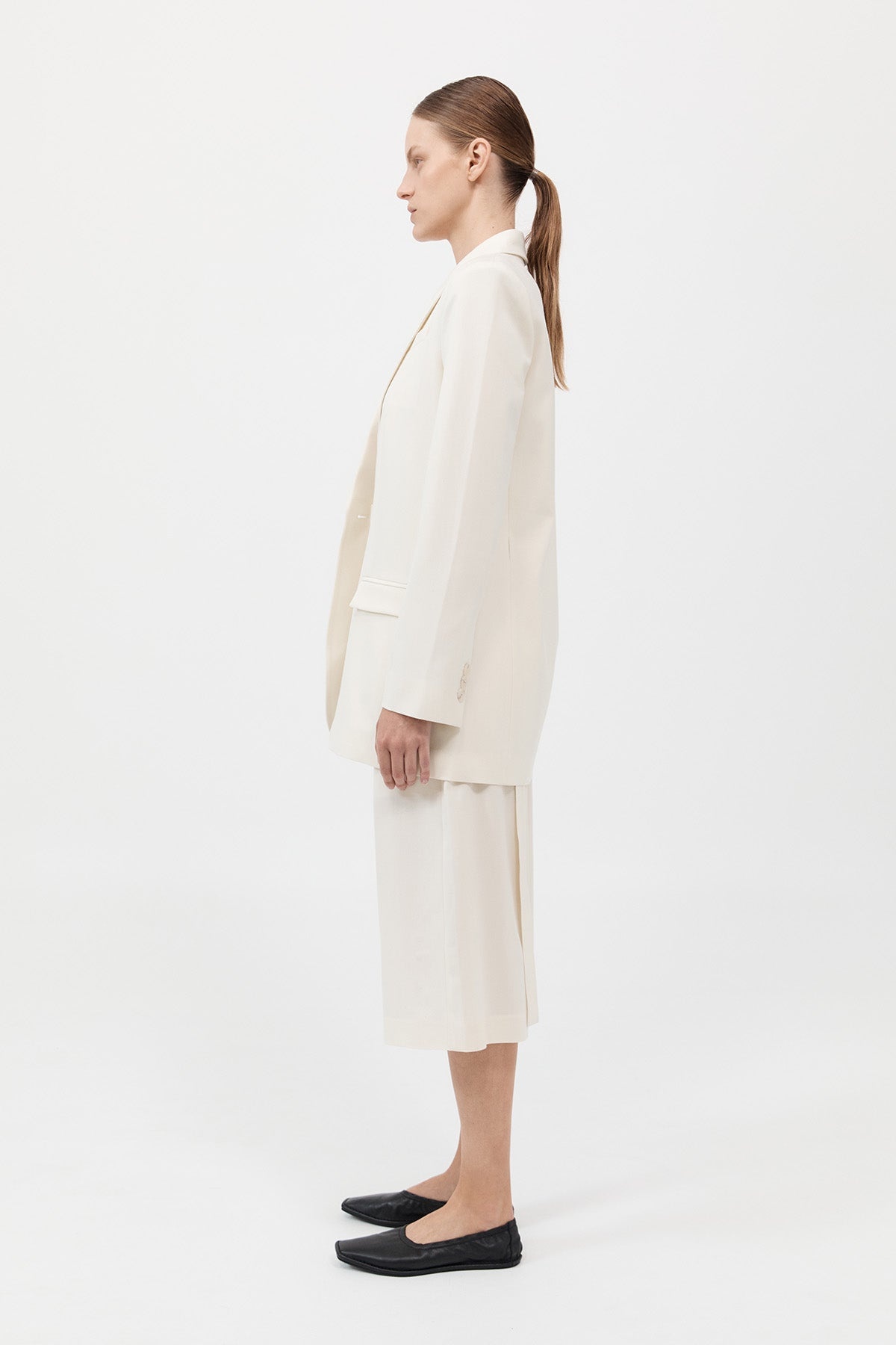 Belt Detail Blazer - Milk - 6