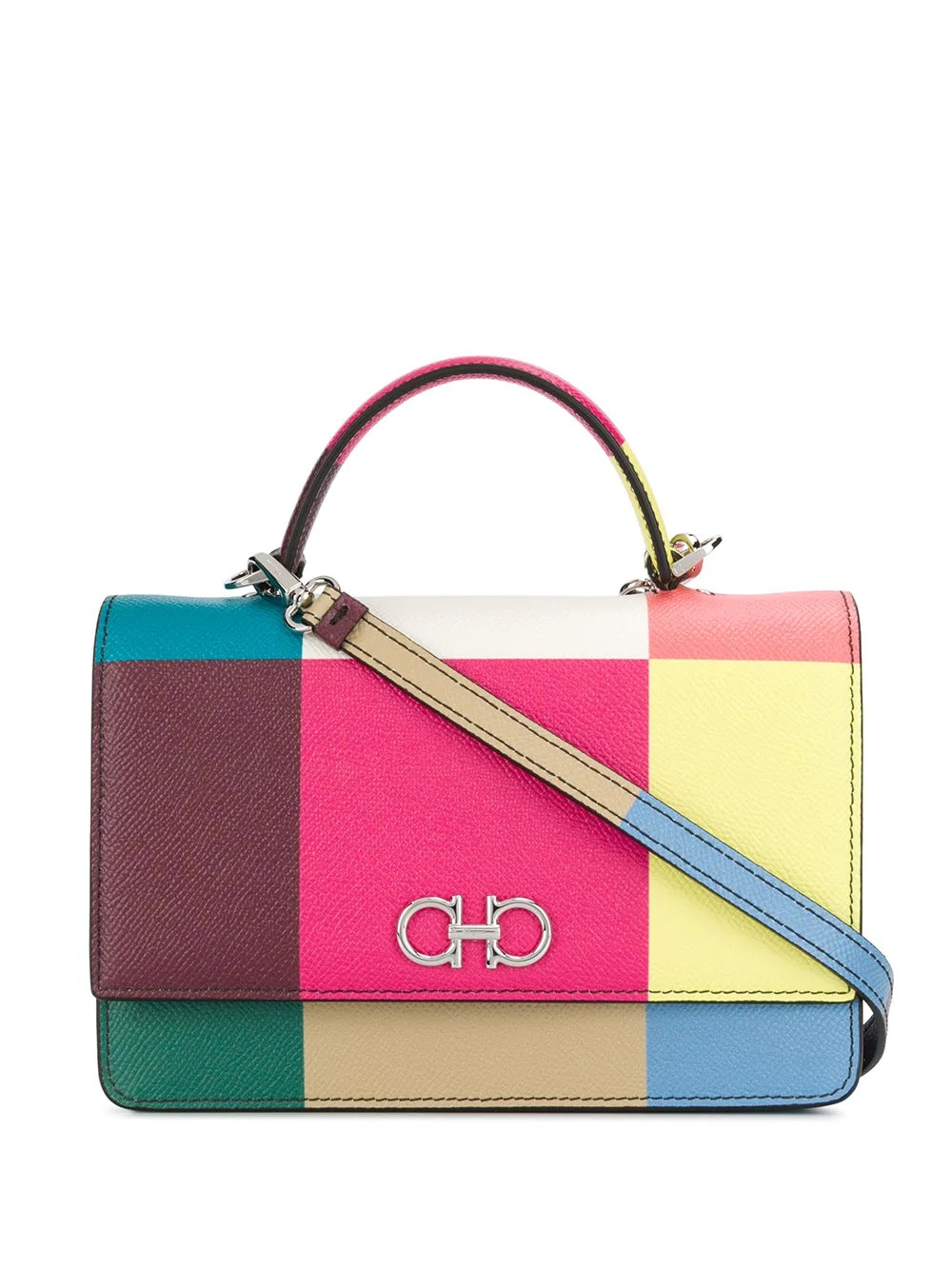 Gancini colour-block crossbody bag - 1