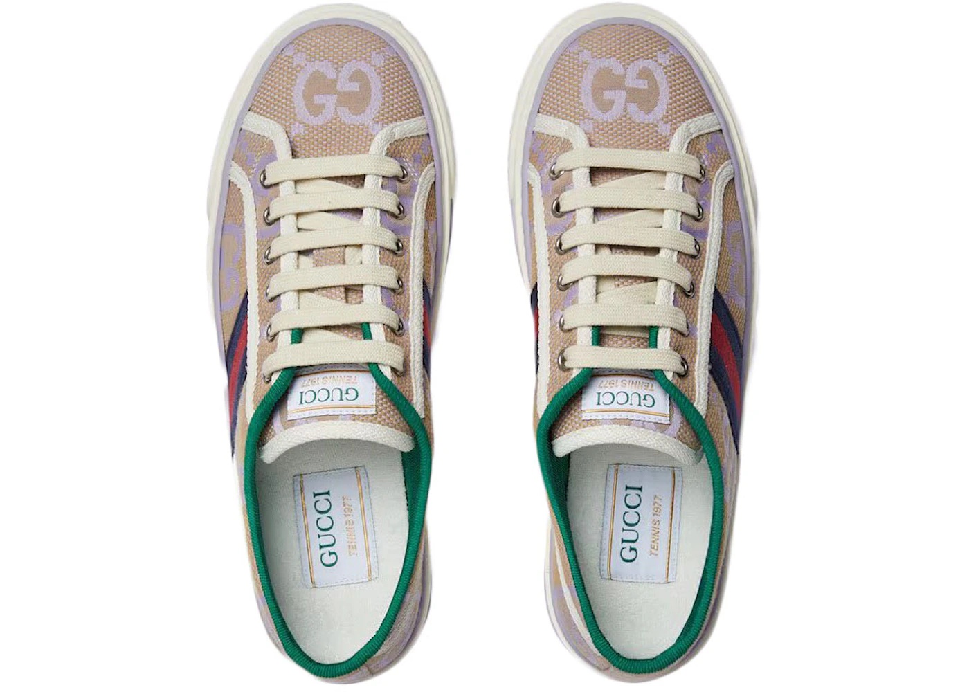 Gucci Jumbo GG Tennis 1977 Beige Lilac Canvas - 3
