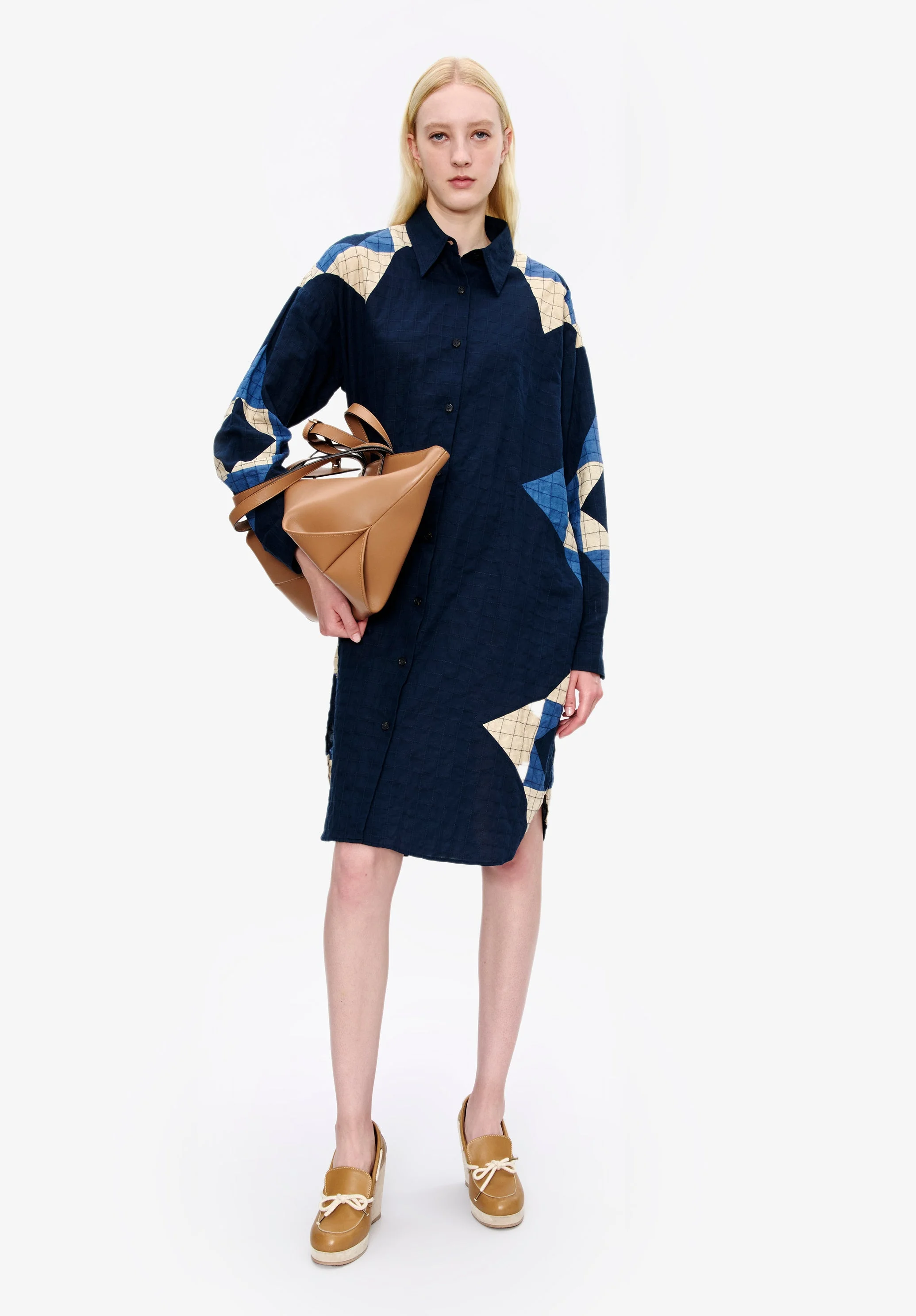 PATCHWORK SHIRT-DRESS - 1