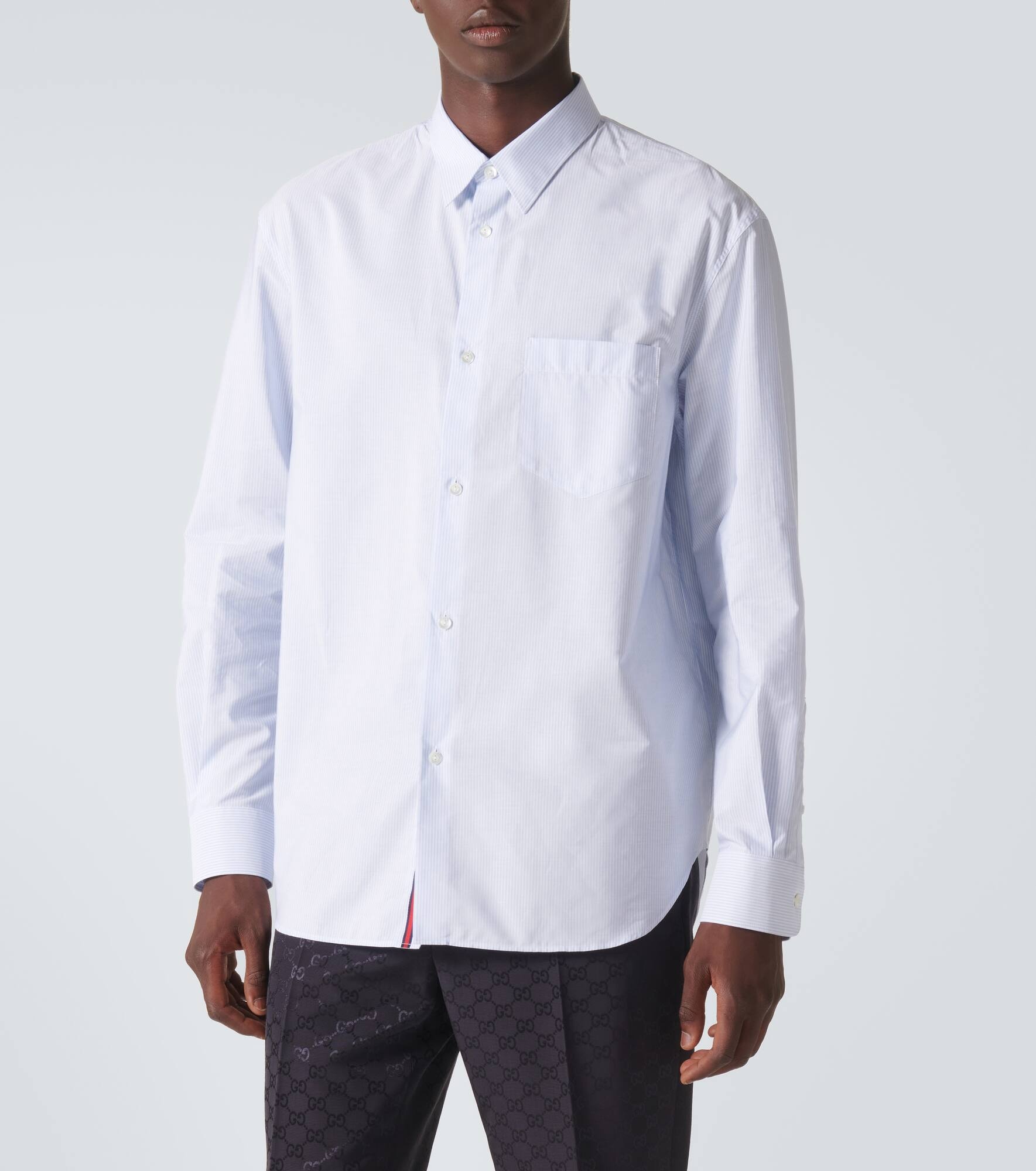 Striped cotton poplin shirt - 3
