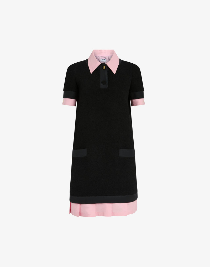 BOUCLÉ WOOL DRESS - 1