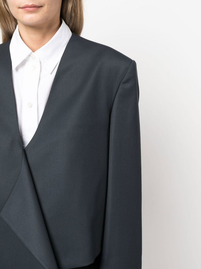 asymmetric cropped blazer - 5