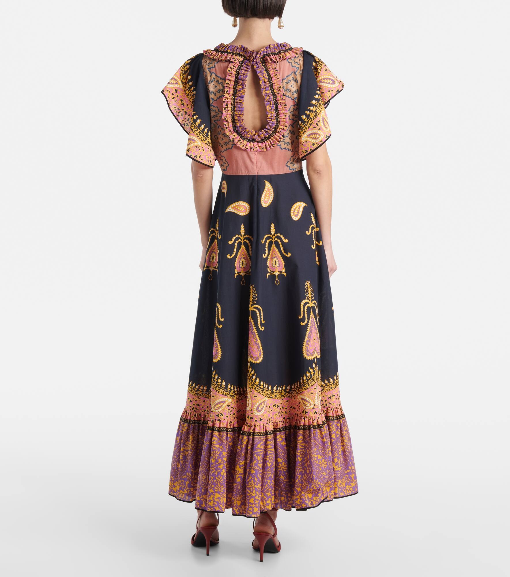Paisley ruffled cotton muslin maxi dress - 3