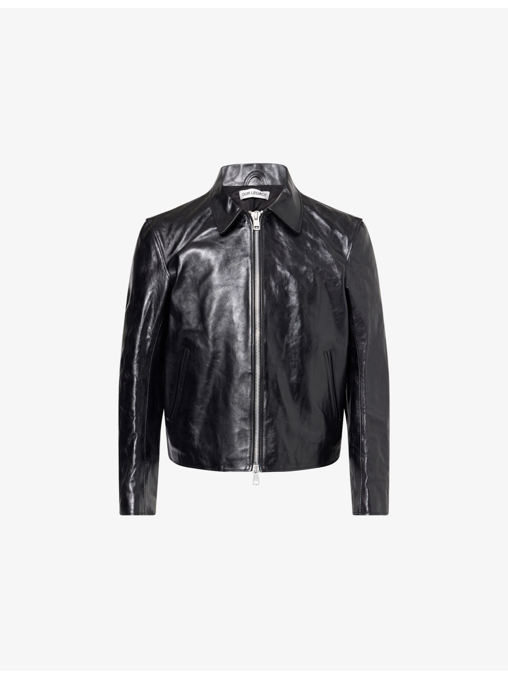 Mini Relaxed-Fit Leather Jacket - 1