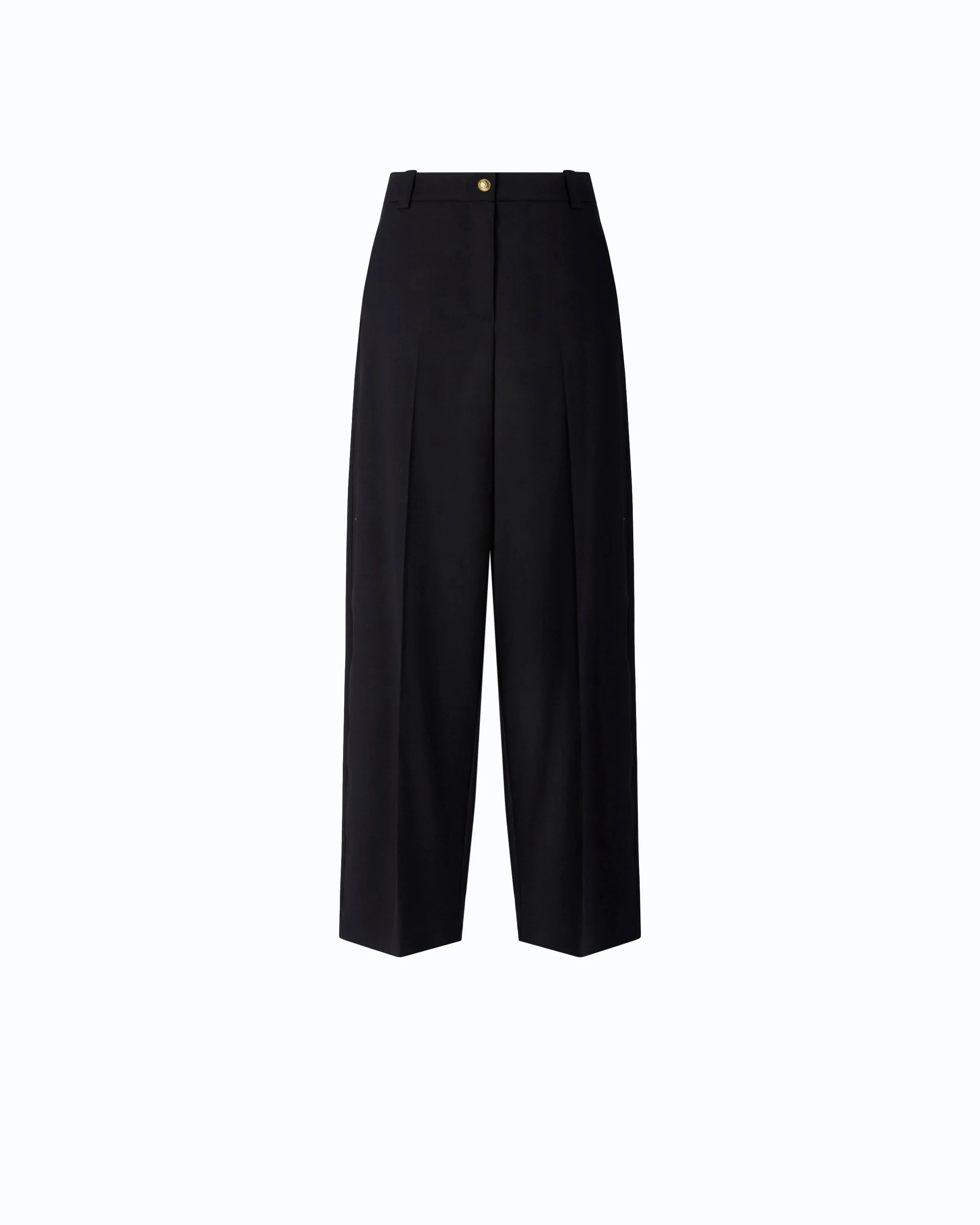 BARREL-FIT TROUSERS IN WOOL-BLEND FABRIC - 1