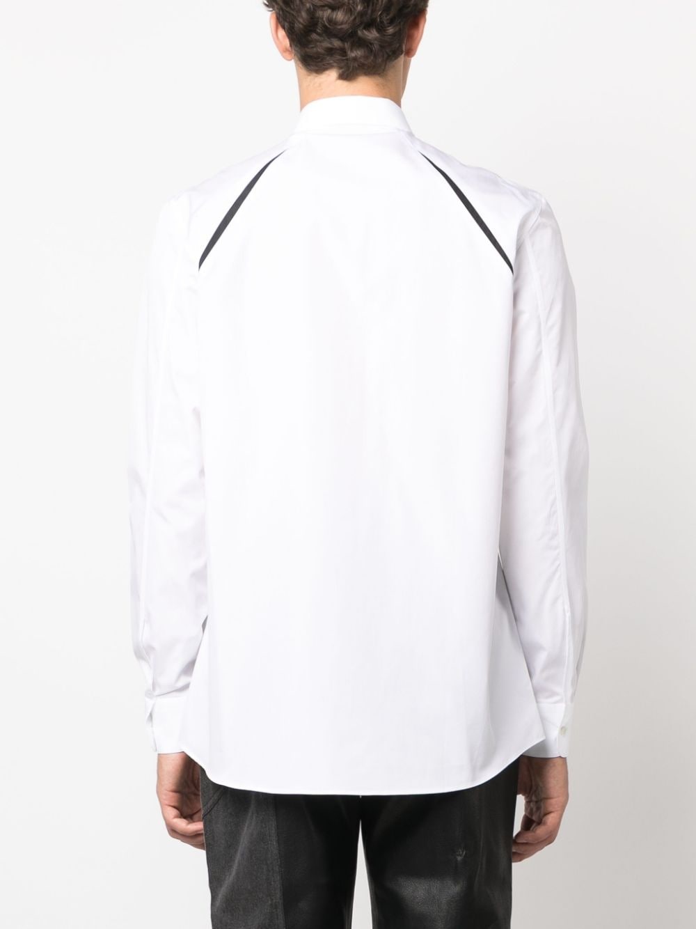 contrast-stripe cotton shirt - 4