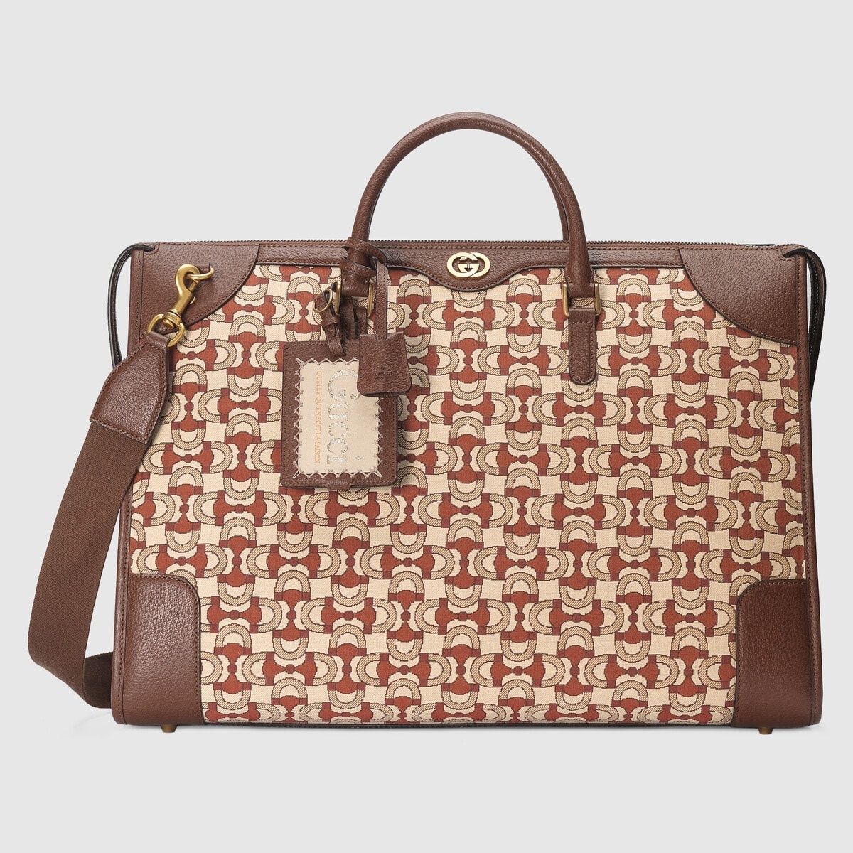 Interlocking G jacquard duffle bag - 1