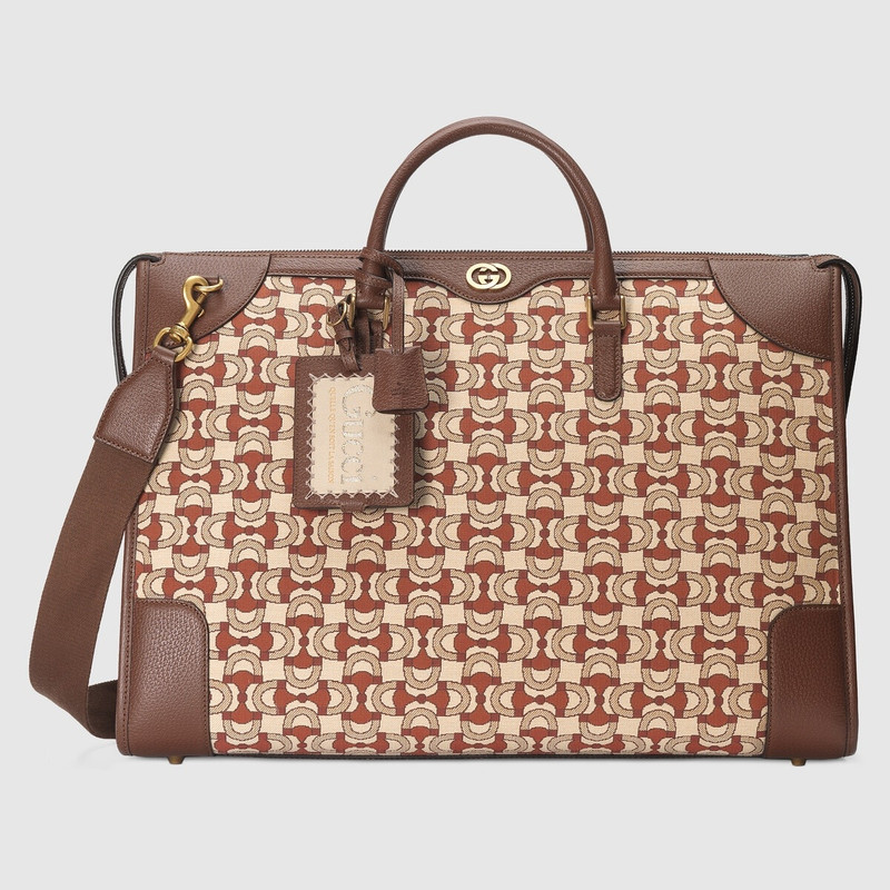 Interlocking G jacquard duffle bag 1