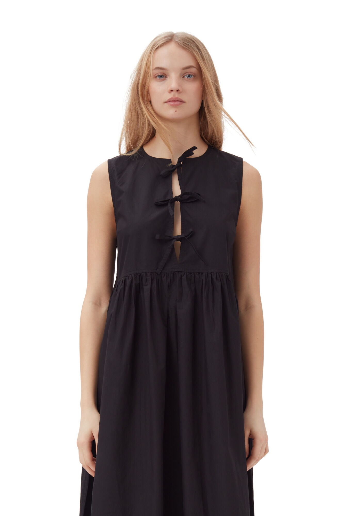 COTTON POPLIN MIDI DRESS - 3