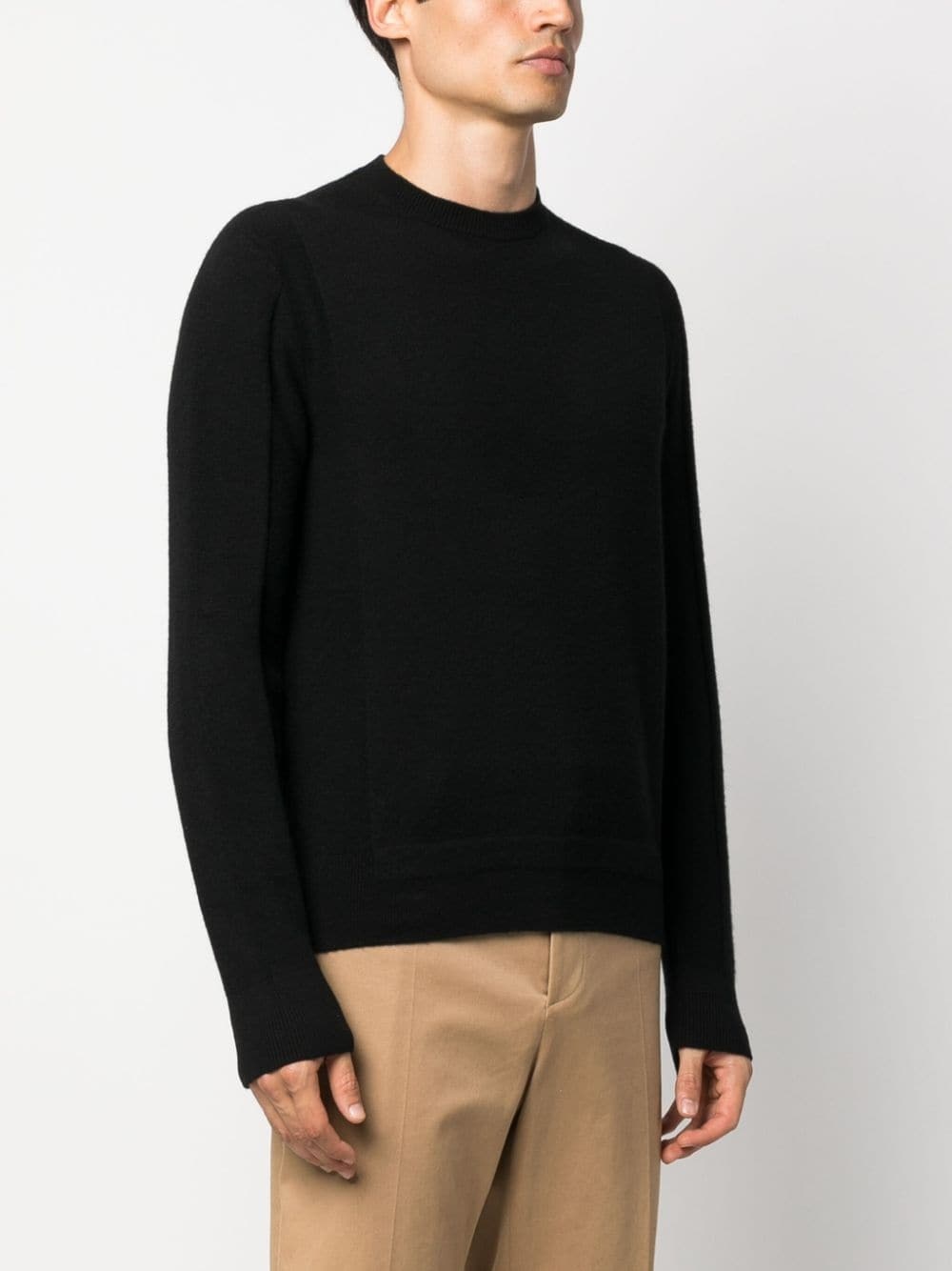 crew-neck wool-cashmere blend jumper - 6