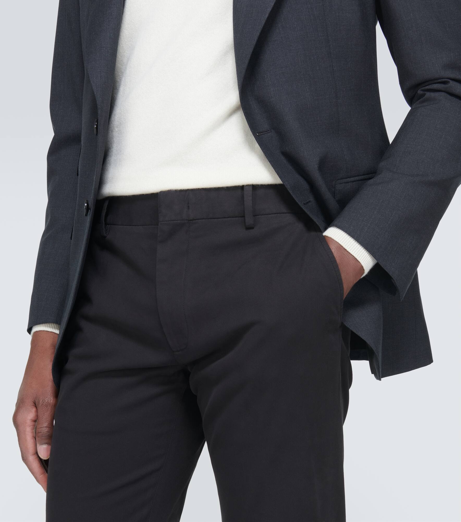 Cotton blend chinos - 5